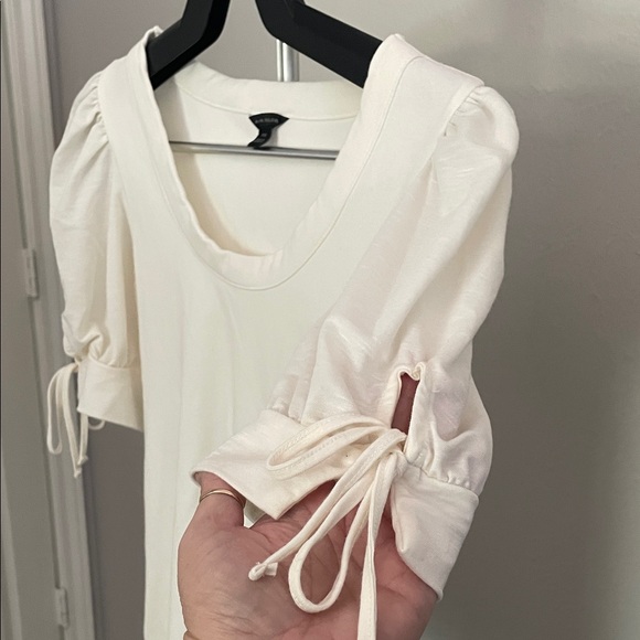 Ann Taylor Cream Puff Sleeve Blouse - Picture 4 of 7